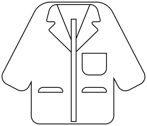 Lab Coat Emoji Coloring Page